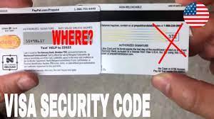 how to find security code visa