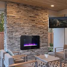 Thin Wall Mounted Electric Fireplace