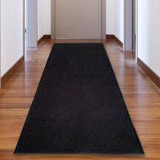 playa rug solid black color 31 in width x your choice length custom size roll runner rug stair runner