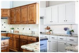 painting oak cabinets white best diy
