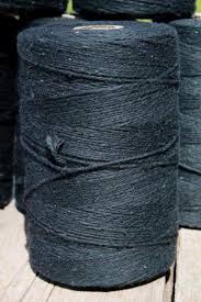 lot vine black cotton string rug