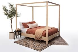 Queen Size Canopy Bed Frame With