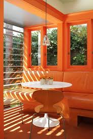 Steven S Bright Orange Modern Kitchen