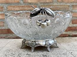 French Cut Glass Fruit Bowl