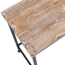 Distressed Wood Accent Table Set