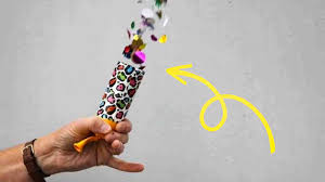 diy confetti cannon from recycled materials