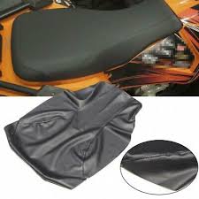 Black Pu Leather Atv Seat Cover For