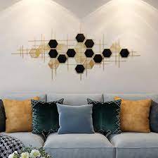 Glam Metal Wall Decor Home Art In Gold
