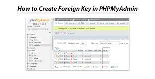 how to create foreign key in phpmyadmin