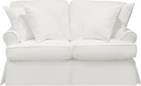 Horizon White T Cushion Slipcovered