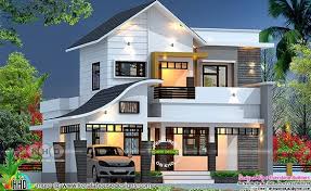 2100 Sq Ft 4 Bedroom Mixed Roof House