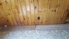old knotty pine walls