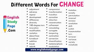 change synonym words for change