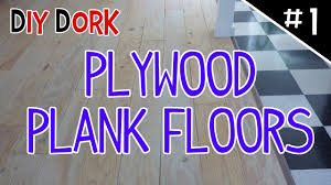 low budget diy plywood plank floors