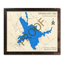 Sebasticook Lake Me 3d Nautical Wood Maps