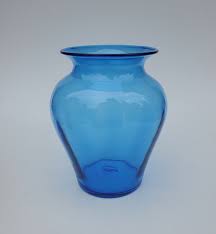 Blenko Art Glass Large Blue 827m Vase