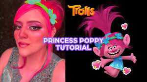 trolls princess poppy makeup tutorial