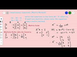 solving simultaneous equations matrix