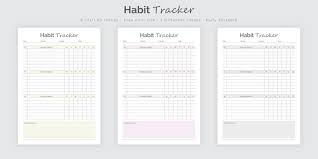 habit tracker template vectors
