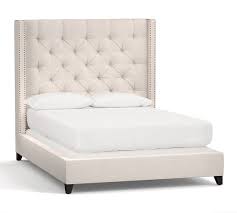 harper tufted upholstered tall bed