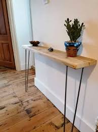 Reclaimed Wood Console Table Hairpin