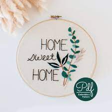 home sweet home embroidery pattern