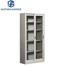 Glass Door Office Steel Bookcase Metal