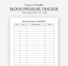 Blood Pressure Tracker Health Journal A5 Insert A5 Planner