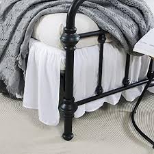 White Bed Skirt Queen Size Ruffled Bed