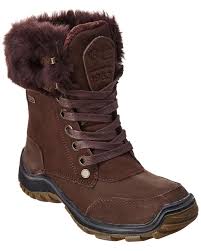 Womens Brown Abigail Waterproof Suede Leather Boot