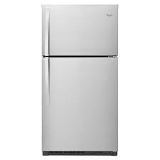 Check spelling or type a new query. Whirlpool 21 3 Cu Ft Top Freezer Refrigerator With Optional Ice Maker Kit Monochromatic Stainless Steel In The Top Freezer Refrigerators Department At Lowes Com