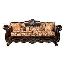 eli faux leather tufted sofa