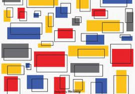 mondrian vector art icons and
