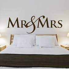 Mrs Love Couple Wedding Wall Decals