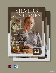 vine jewelry magazine template in