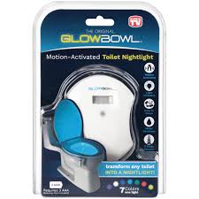Glowbowl Motion Activated Toilet Nightlight Walmart Com Walmart Com