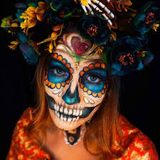beauty dia de los muertos skull makeup