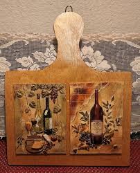 Wine Bottle Wooden Art Plaque Home Wall