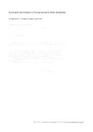Termination Of Employment Letter Template Metabots Co