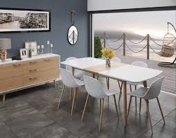 The oops extendable round table can, according to its seller, have its legs painted to whatever color you choose. White Gloss Extending Dining Table And 6 Chairs Off 73