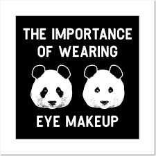 wearing eye makeup funny panda bear