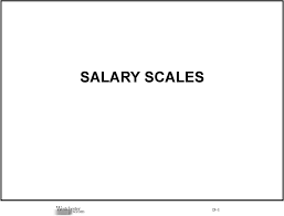 Salary Scales Shown On The Following Pages Are The Various