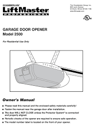 chamberlain liftmaster 2500 owner s