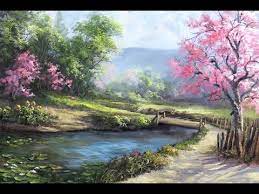 Spring Day | Painting art Demo - YouTube