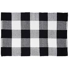 black white buffalo check rug hobby