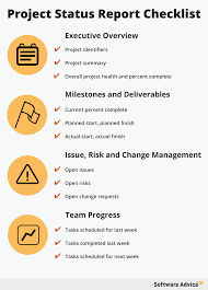 Project Management Checklist Status Report Software Advice