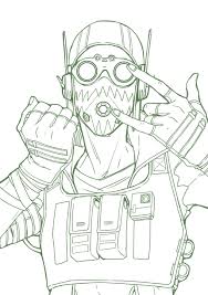Coloring pages of the computer game apex legends. Kuzunue Art Faster Faster Faster