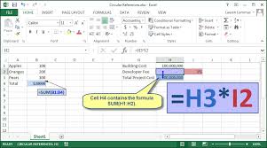 how to use circular references in excel