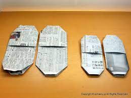 新聞紙を折るだけ、新聞スリッパの作り方｜備える.jp