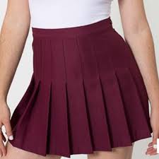 American Apparel Tennis Skirt In Oxblood Womens Fashion